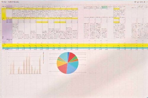 細かい数値やグラフも大画面で見やすい XRグラスおすすめ イメージ