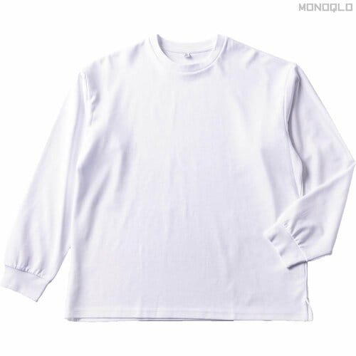 アイテム3:GU「ドライポンチT (長袖)」 格安メンズファッションコーデおすすめ イメージ