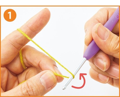 「鎖編み」の編み方 イメージ