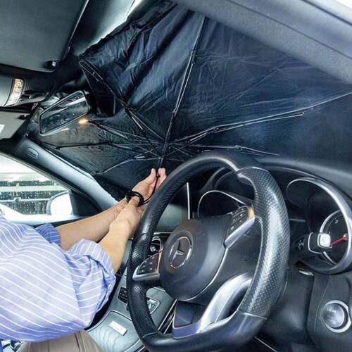 高い防御力&たゆむ持ち手で暑い車内も快適に 車用サンシェードおすすめ イメージ