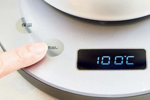 ティファール「テイエール1.5L」の独自機能の「煮出し」の温度変化 茶こし付き電気ケトルおすすめ イメージ2