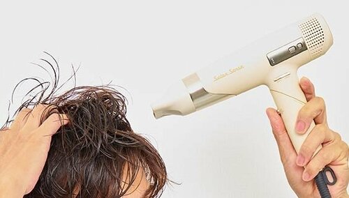 STEP6：すぐにドライヤーで乾かす メンズ頭皮クレンジングおすすめ イメージ