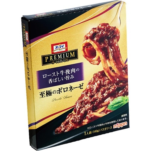 パスタソースおすすめ ニップン オーマイプレミアム 至極のボロネーゼ イメージ