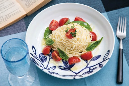 ニトリ:22cm カレーパスタプレート（オリーブ）