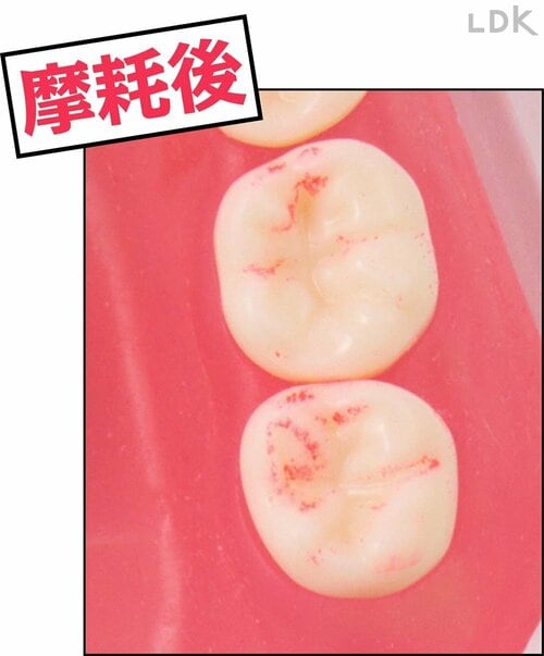 汚れ落ちの変化：摩耗後 歯ブラシおすすめ イメージ