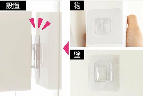 ココにトキメいた1：壁に穴を開けずに使える イメージ
