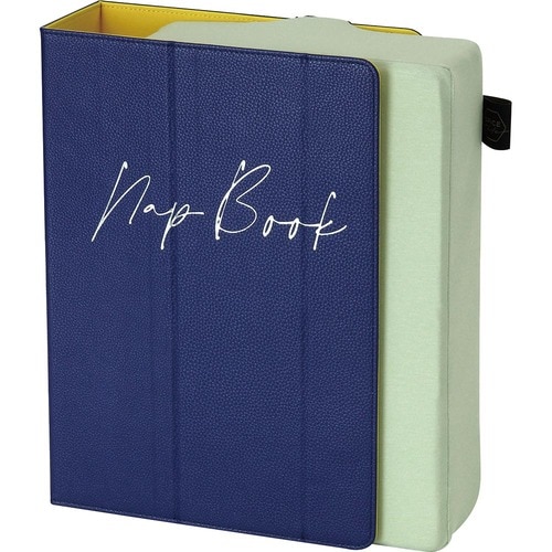 本棚やデスクにあっても違和感なし「立てて置ける仮眠まくら」 イメージ