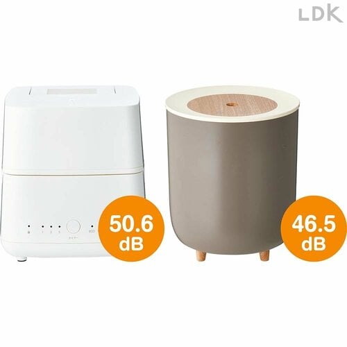 唯一の50dB超で音は少し気になるかも 小型加湿器おすすめ イメージ