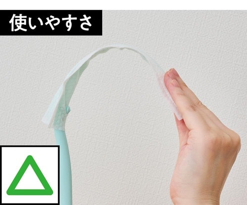 使いやすさ：ホコリを取るにはしなりすぎる イメージ