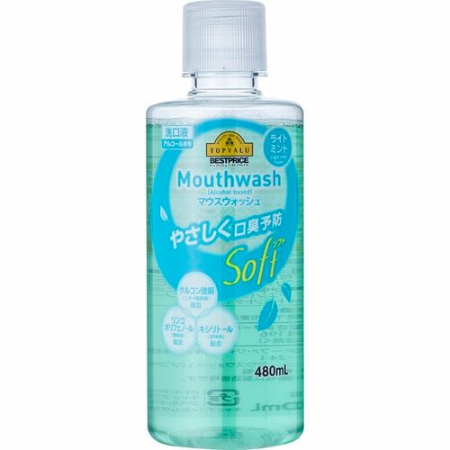 マウスウォッシュおすすめ トップバリュ マウスウォッシュ ソフトタイプ ライトミントフレーバー イメージ