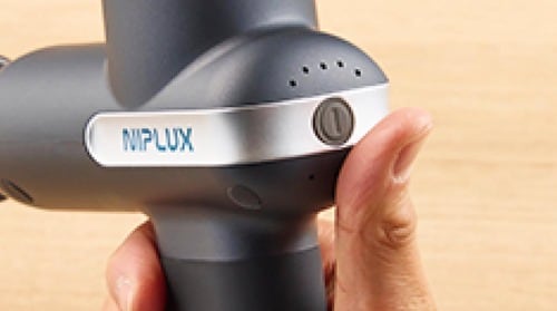 1ボタンのシンプル操作 マッサージガンおすすめ イメージ