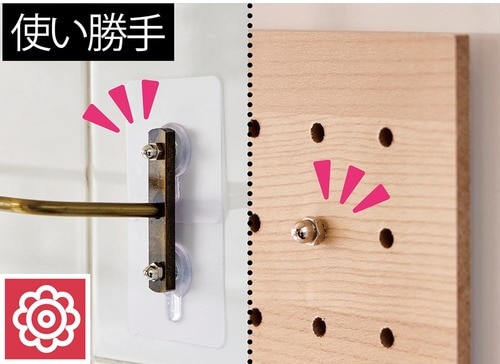 使い道無限大！ダイソー「ナット付き 壁面シールフック」 イメージ2