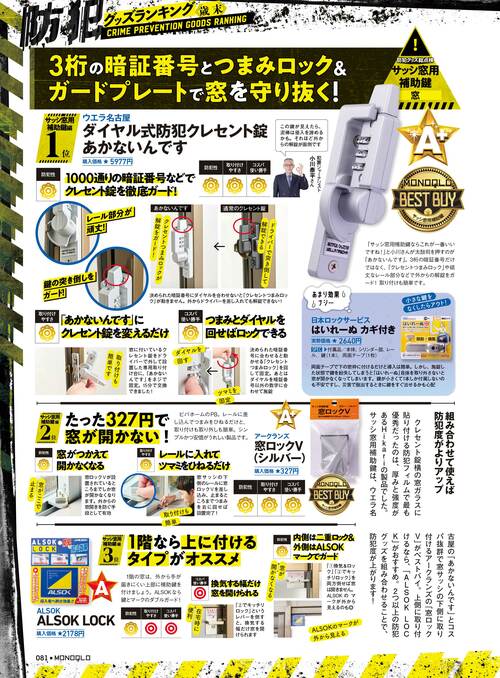 MONOQLOは防犯性の高さに注目 窓用補助錠おすすめ イメージ