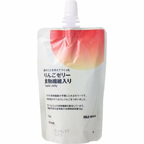 無印良品「肌のことを考えてつくったりんごゼリー 食物繊維入り」 コラーゲンゼリーおすすめ イメージ