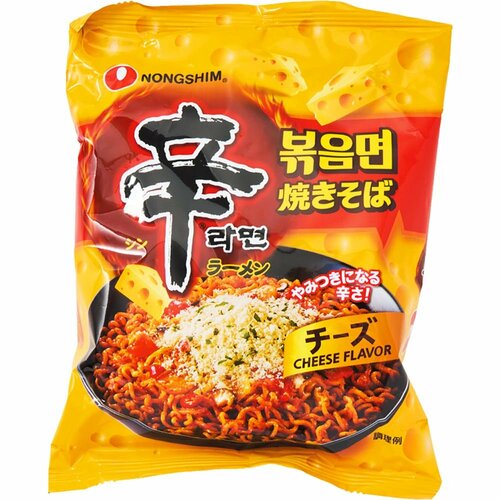 韓国の袋麺おすすめ 農心 辛ラーメンチーズ焼きそば イメージ