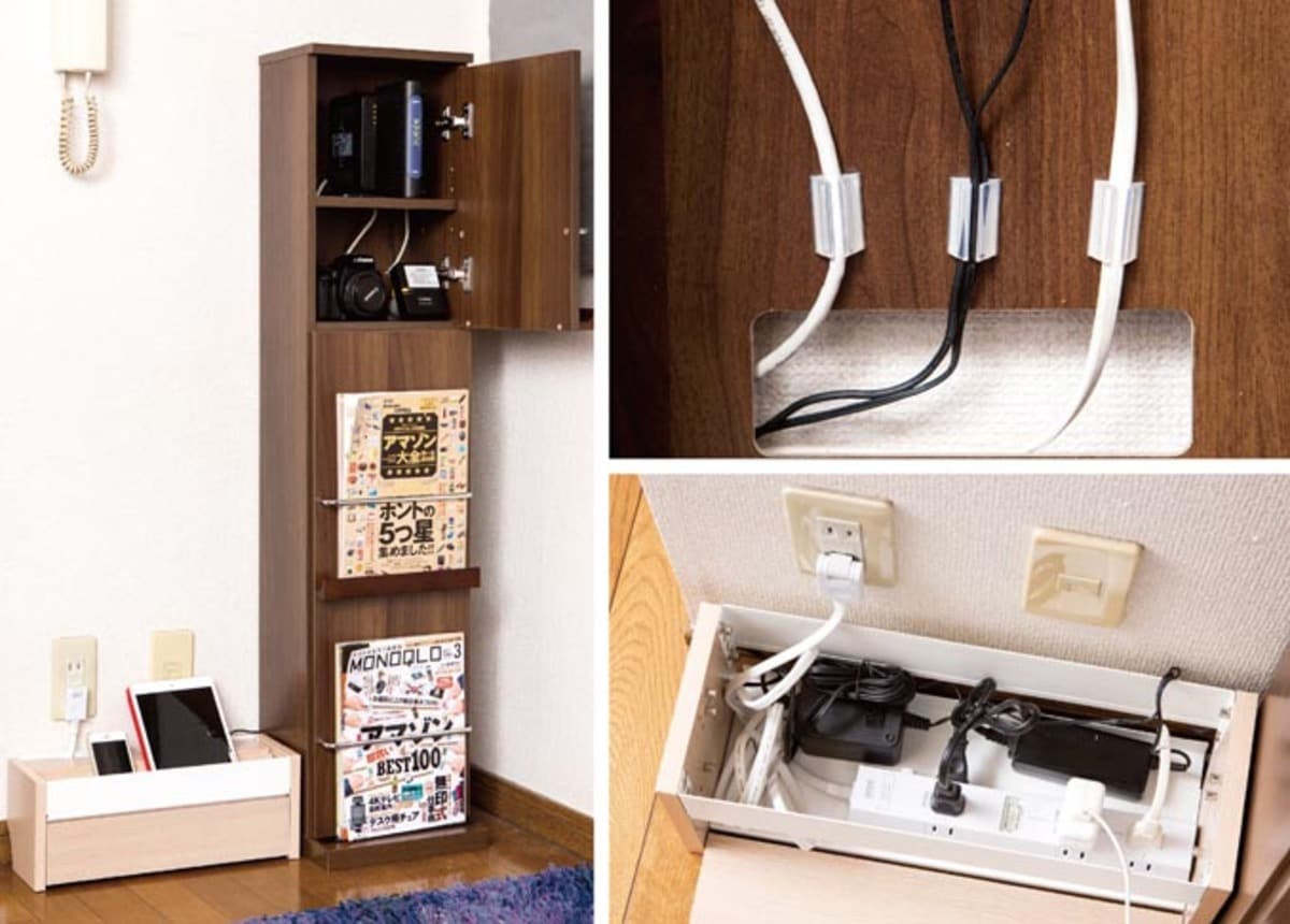 ごちゃつくケーブルの悩みを解決 ルーター ケーブル収納 ケーブル収納 ごちゃつくケーブルの悩みを解決 ルーター リビング収納