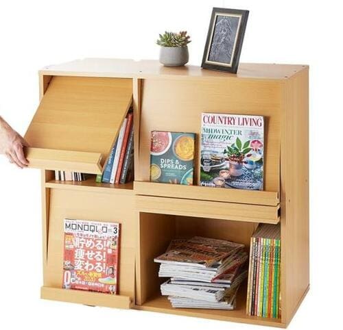 片付けが苦手でも大丈夫！ ぼん家具「フラップ扉チェスト」 イメージ
