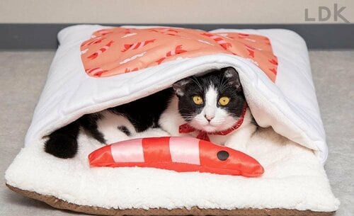 エビ型枕付きペット用布団 猫用ベッドのおすすめおすすめ イメージ