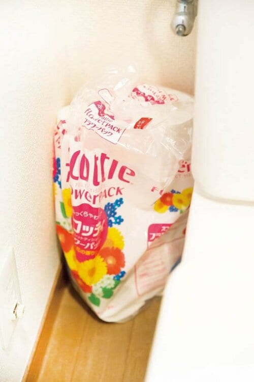 ⑱生活感あるモノがすっぽり収まる英字入りペーパーバッグ イメージ