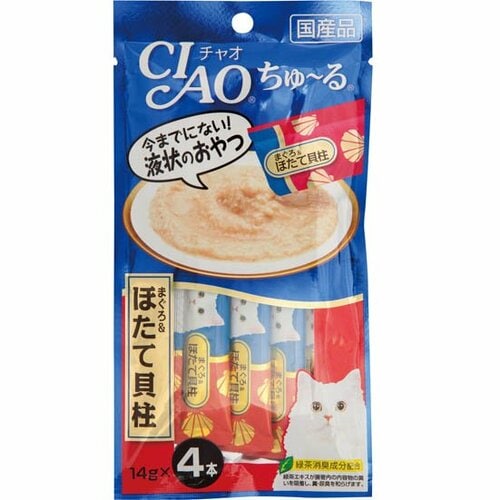 いなばペットフード:CIAOちゅ~る:まぐろ&ほたて貝柱:キャットフード:ペットフード:ネコ