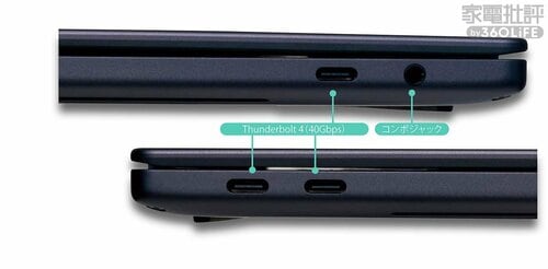 【接続性】USB-Cとヘッドホン端子のみだが左右に配置 イメージ