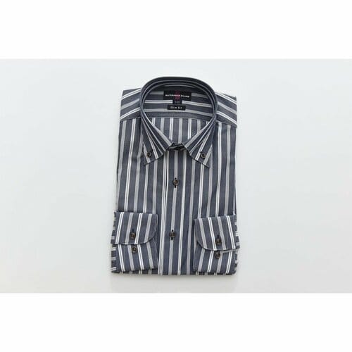 ワイシャツおすすめ タカキュー 形態安定 抗菌防臭 スリムフィット ボタンダウン長袖シャツ イメージ1