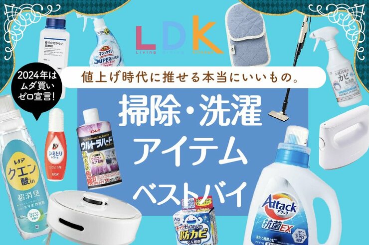 【2024年も気持ちよく】LDKが選ぶ掃除・洗濯グッズ&洗剤のベストバイまとめ