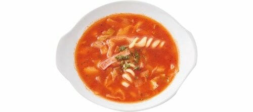 デリア食品:フジッリ入りお腹満足ミネストローネスープ