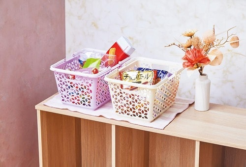 100均トレンド:くすみ色バスケットが続々登場中 イメージ