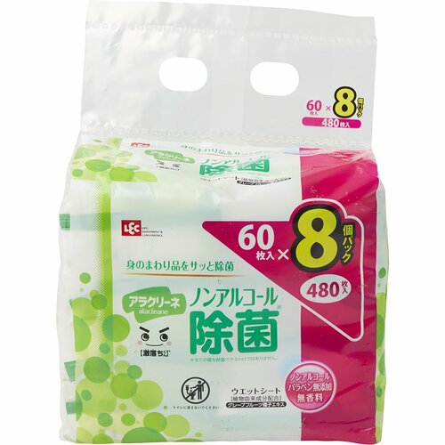ウェットティッシュおすすめ レック アラクリーネ【激落ちくん】ノンアルコール除菌シート イメージ1
