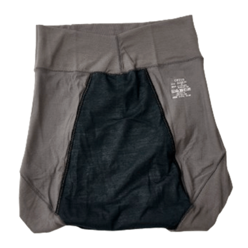 サニタリーショーツおすすめ セシール なめらかタッチで締め付けにくいサニタリーショーツ はきこみ丈スタンダード M グレー イメージ3