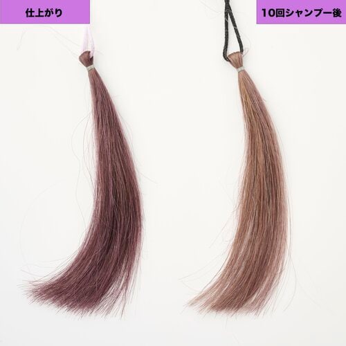 グレーみがありパープル要素は少ない パープル（紫）のヘアカラーおすすめ イメージ2