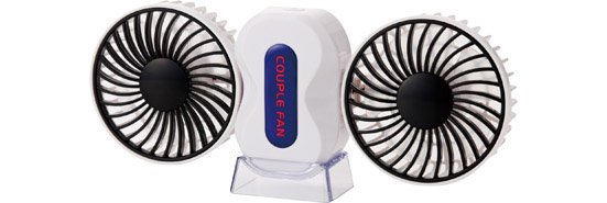 Qosea:小型カップル扇風機:扇風機