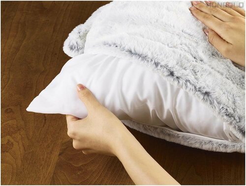 テストで実証:カバーのつけ外しが、わずか10秒でできる ニッセン「まるで猫! のようなしっぽ付きクッションカバー(猫Feel)」おすすめ イメージ