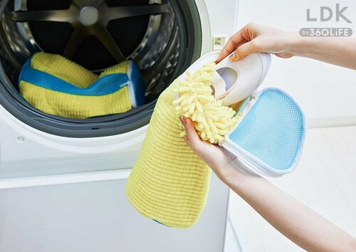 こどもの上履きは靴専用ネットに入れて洗濯機へ イメージ
