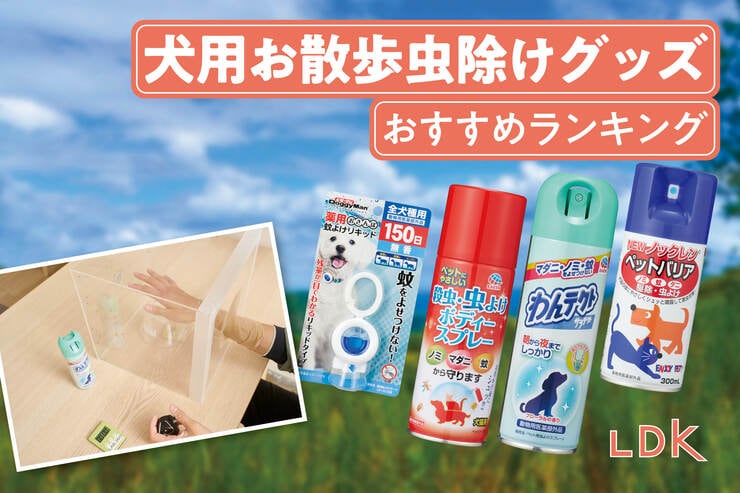 犬用虫除けグッズのおすすめランキング。LDKがお散歩中に使えるスプレータイプなどを比較