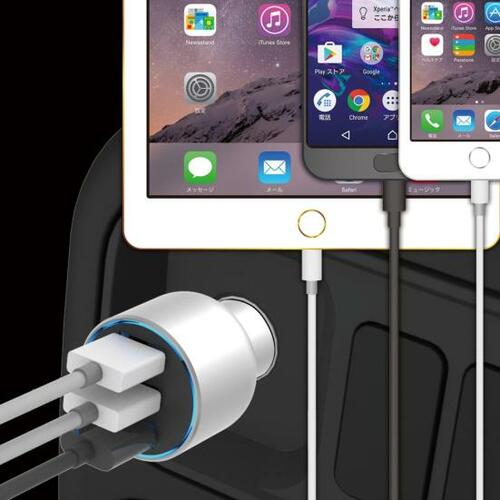 4：合計5.4Aのハイパワー！ 3台同時に充電できる イメージ