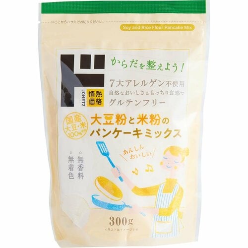 ホットケーキミックスおすすめ 情熱価格 大豆粉と米粉のパンケーキミックス イメージ