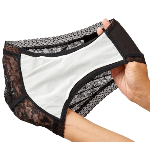 サニタリーショーツおすすめ GU 総レースサニタリーショーツ(レギュラー)+E ブラック M イメージ3