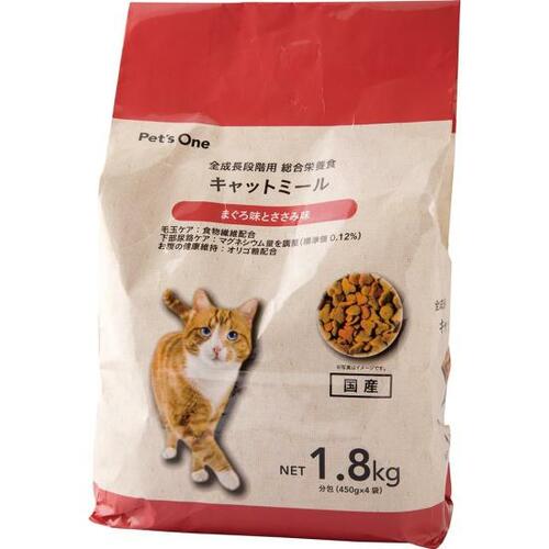 カインズ「Pet'sOne キャットミール まぐろ味とささみ味」