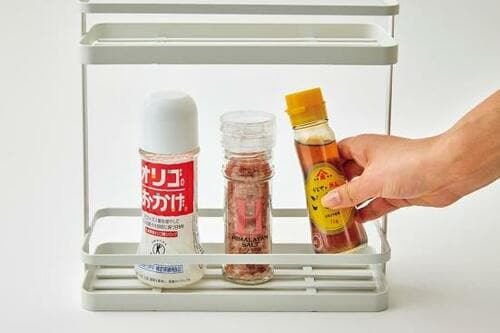 下段に高さがあるのが◎　LITHER「スパイスラック キッチンスタンド2段」 イメージ2