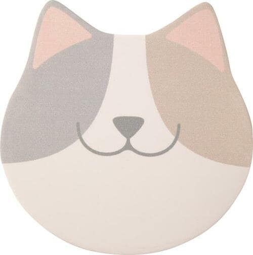 ニトリ「水を吸い取る珪藻土入りコースター（ネコ2）」