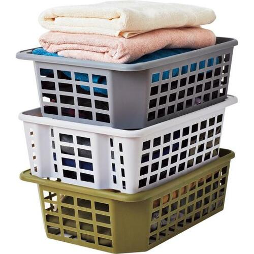 少しのスペースでしっかり収納スタックできるバスケット イメージ