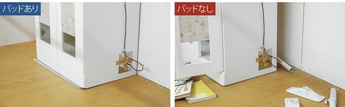 ひと目でわかる転倒防止版の効果 イメージ