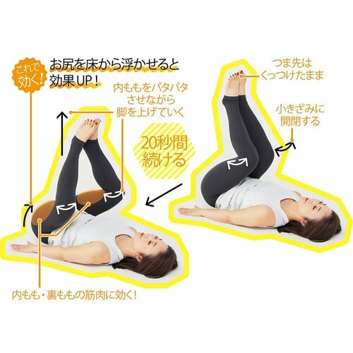 お尻を床から浮かせると効果UP! ズボラストレッチおすすめ イメージ