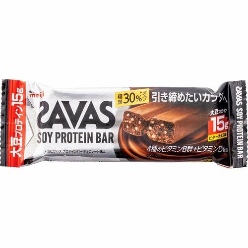 プロテインバーおすすめ 明治 ザバス ソイプロテインバー ビターチョコ味 イメージ2