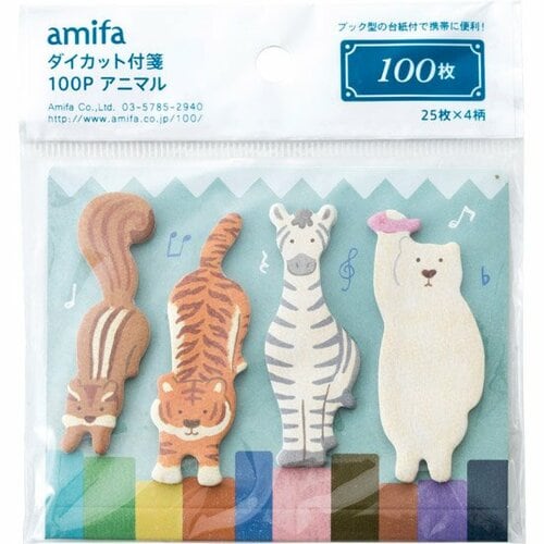 セリア:ダイカット付箋100P アニマル:文房具