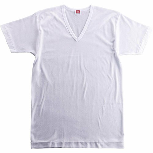 メンズ冷感インナーシャツおすすめ 富士紡 B.V.D. 綿涼 接触冷感メッシュ V首半袖Tシャツ 涼感 吸汗速乾 通気性 綿100％（M/L/LL）GR904 イメージ