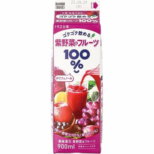 野菜ジュースおすすめ トモエ乳業 紫野菜&フルーツ100% イメージ1
