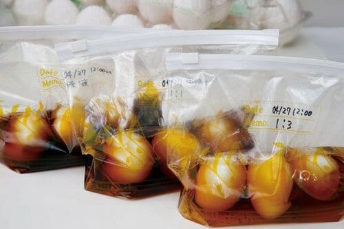 塩分濃度と漬け時間を変えて12個のたまごで検証しました イメージ